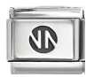 Nm 530300/SI Звено CLASSIC ЛОГОТИП NN сталь/серебро 925°