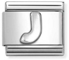 Nm 330113/10 Звено CLASSIC символ "J" сталь/серебро 925°