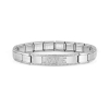 Nm 021139/014 Браслет TRENDSETTER "LOVE" classic, высота звена 0,8 см, сталь, цирконы
