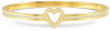 Nm 029501/006 Браслет PRETTY BANGLES "СЕРДЦЕ" размер 17 см, сталь, цирконы, покрытие желтое PVD