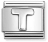 Nm 330113/20 Звено CLASSIC символ "T" сталь/серебро 925°