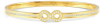Nm 029501/067 Браслет PRETTY BANGLES "БЕСКОНЕЧНОСТЬ" размер 17 см, сталь, цирконы, покрытие жел